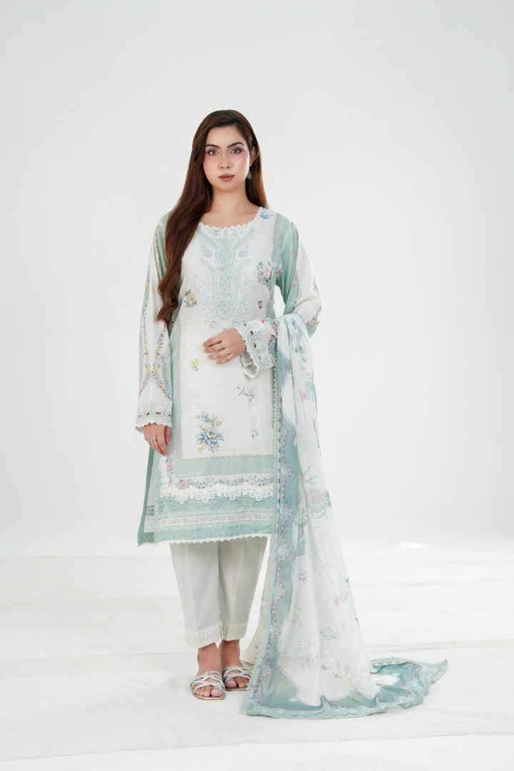 Rasha - Qalamkar QPrint Drop III Stitched