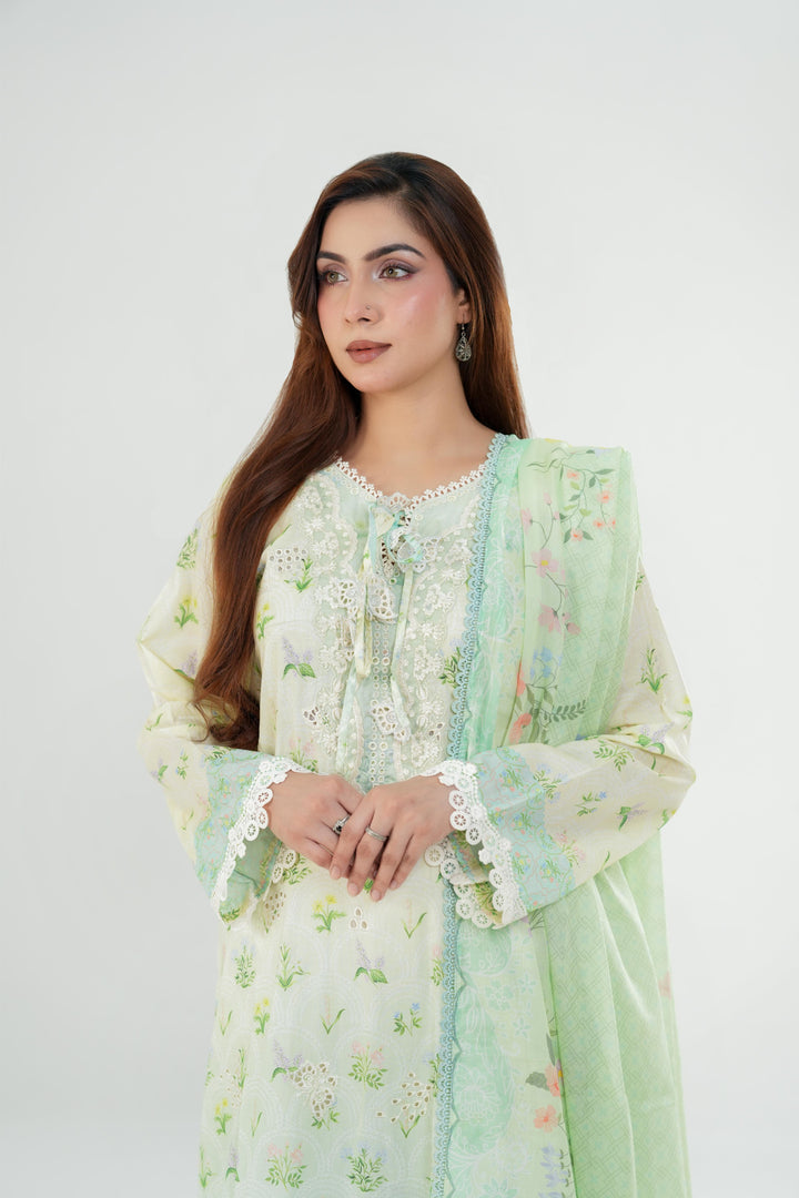 Della - Qalamkar QPrint Drop III Stitched