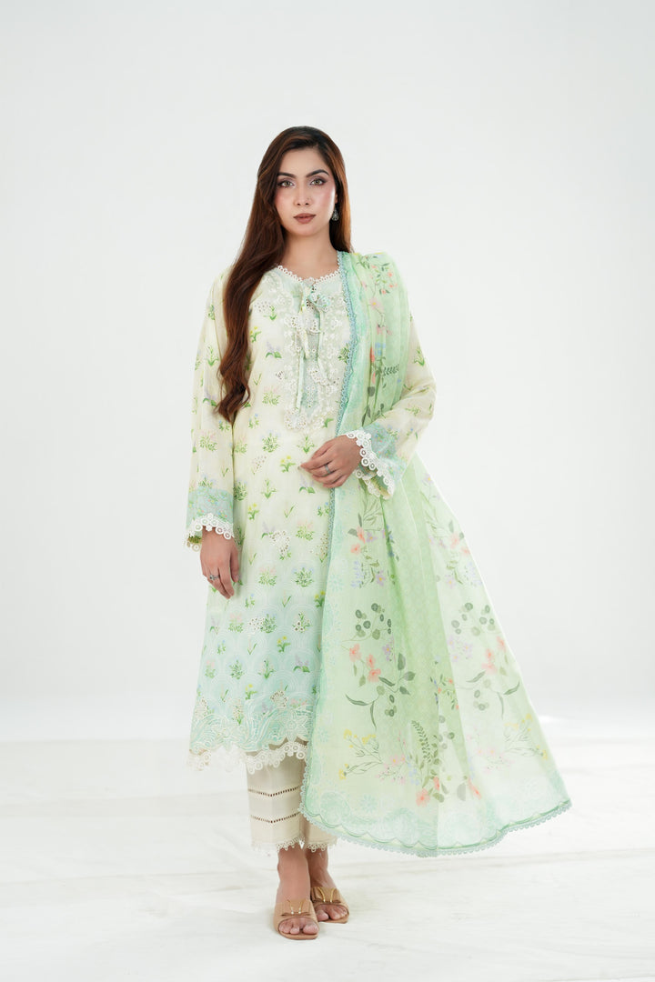 Della - Qalamkar QPrint Drop III Stitched