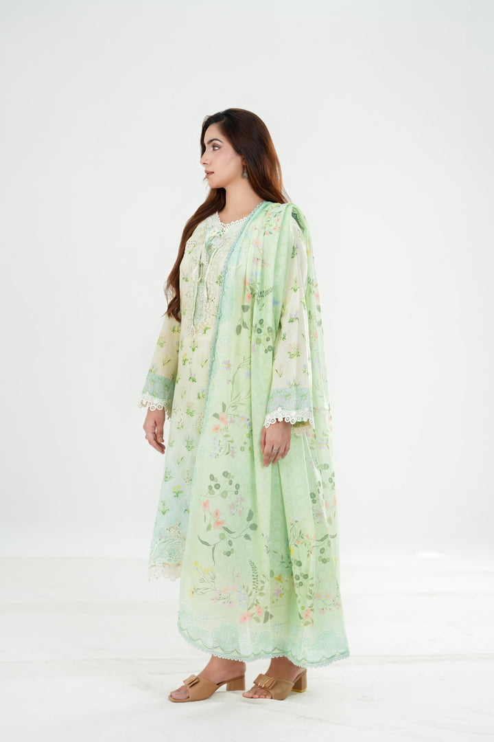 Della - Qalamkar QPrint Drop III Stitched