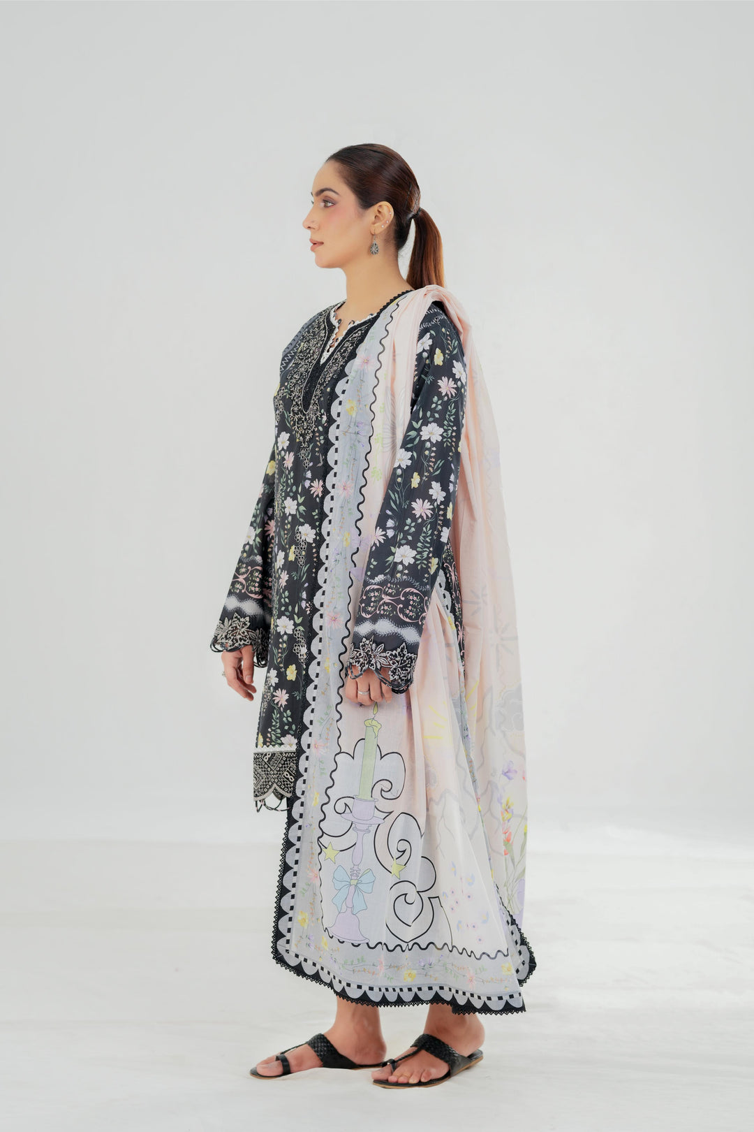 Amel - Qalamkar QPrint Drop III Stitched