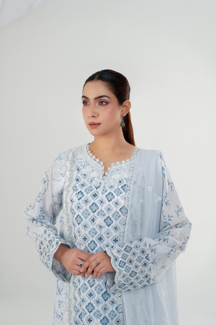 Aline - Qalamkar QPrint Drop III Stitched