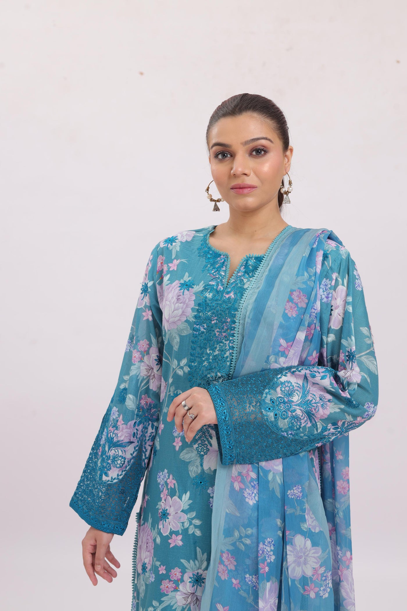 Rosella - Ayzel Printed Embroidered Stitched