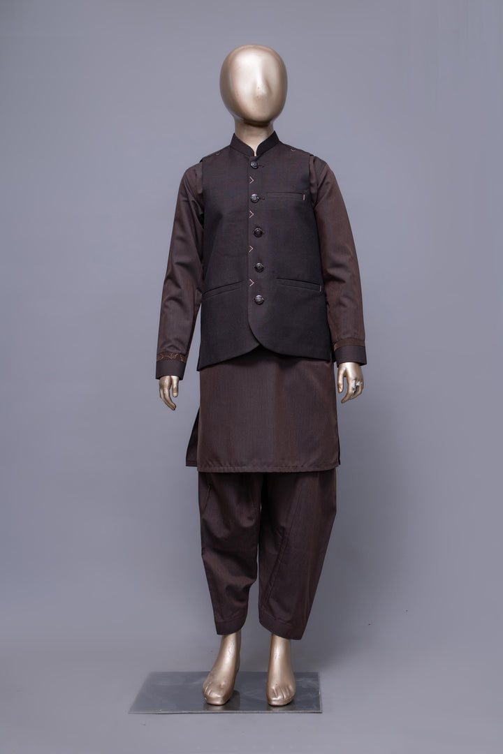 Blended Black & Brown Waist Coat - Raf Raf