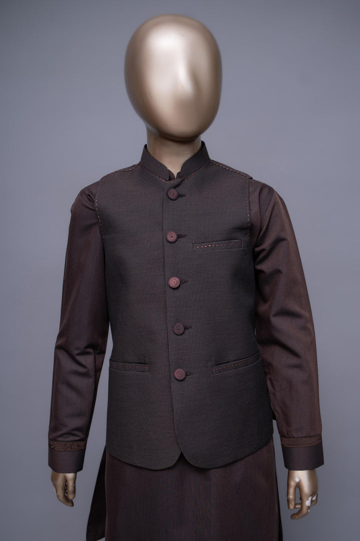 Blended Gold & Brown Waist Coat - Raf Raf