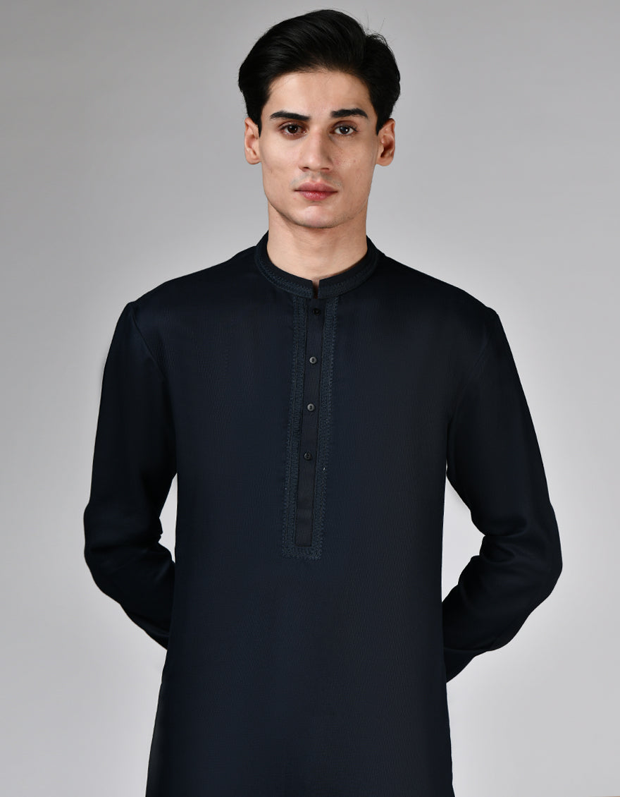 Blended Blue Shalwar Kameez - J. Junaid Jamshed