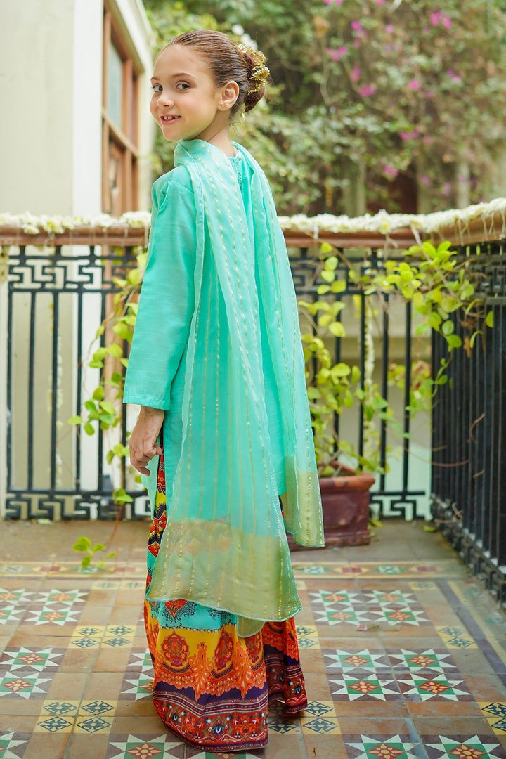 Cotton Silk Hand Adda Light Green 3 Piece Stitched Suit - Ochre