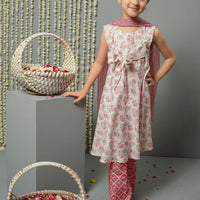 Swiss Lawn Digital Printed White Stitched Suit - Ochre