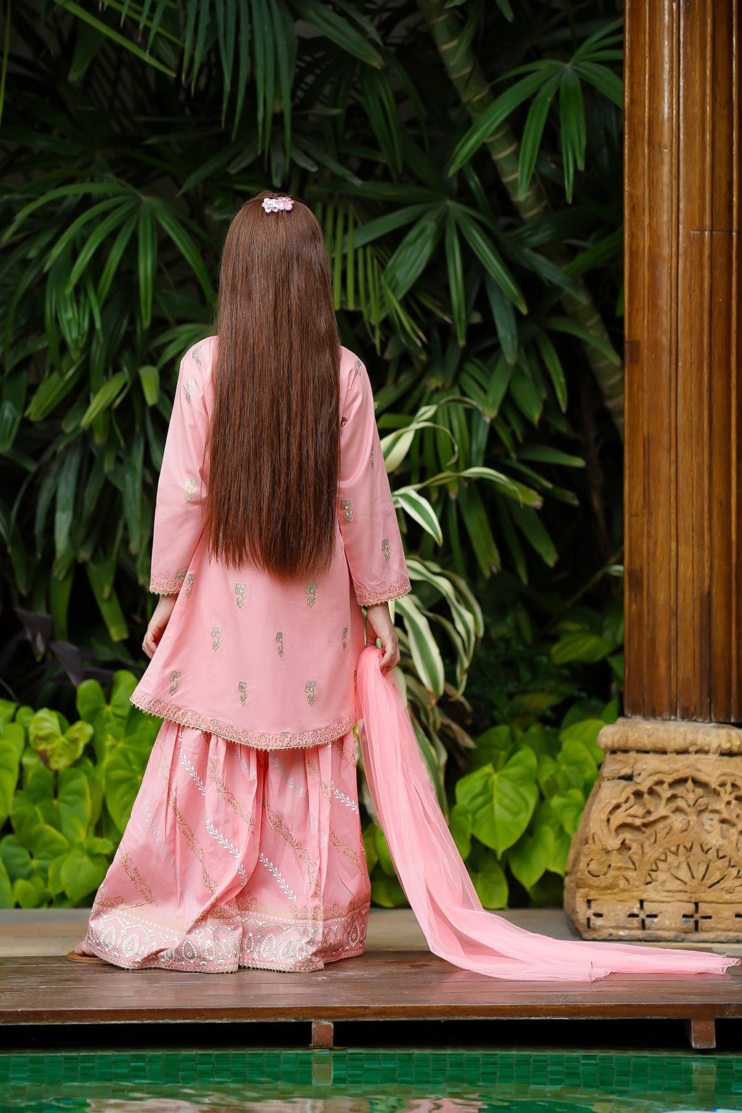 Cotton Printed Pink Stitched Suit - Ochre