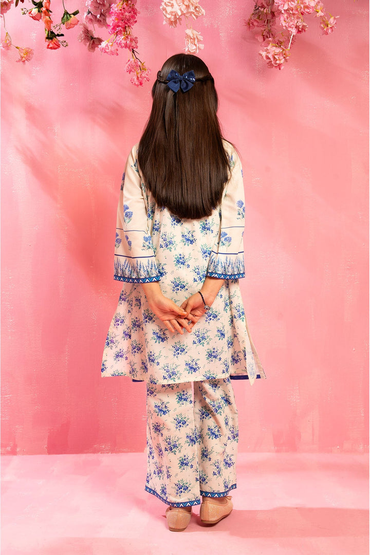 Swiss Lawn Digital Printed Off White Stitched Suit - Ochre