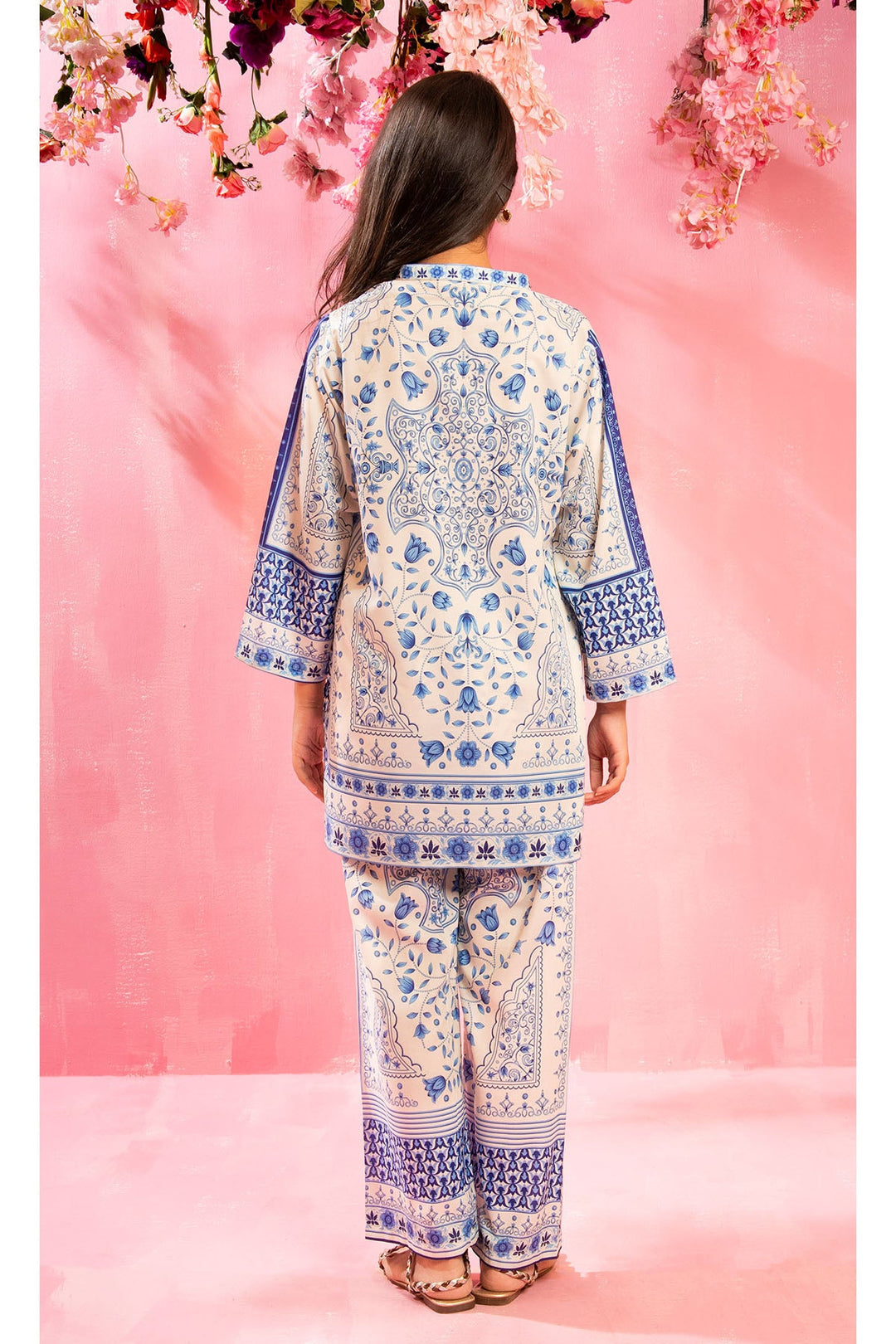 Swiss Lawn Digital Printed Off White Stitched Suit - Ochre