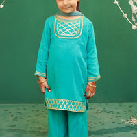 Rod Silk Sea Green Stitched Suit - Ochre