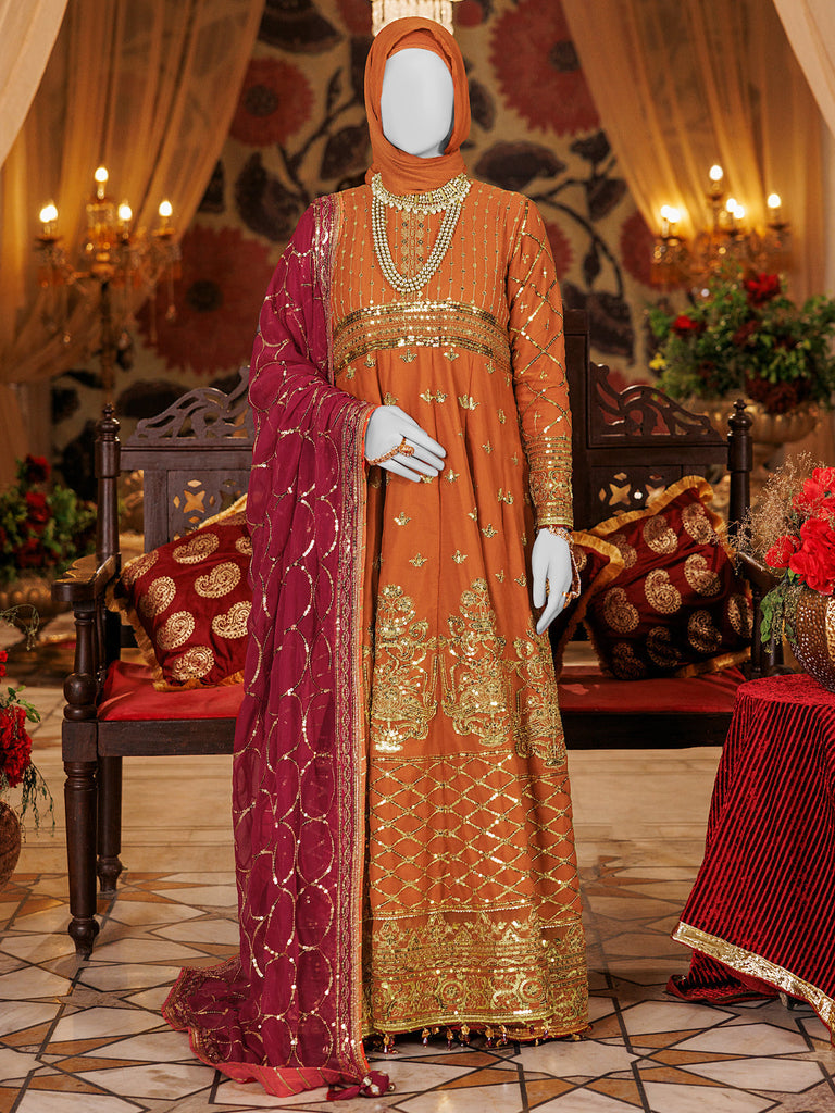 junaid jamshed party wear dresses GREEN RAW SILK 3PC STITCHED