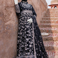 Chiffon Black Stitched Suit - J. Junaid Jamshed