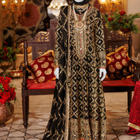 Chiffon Black Stitched Suit - J. Junaid Jamshed