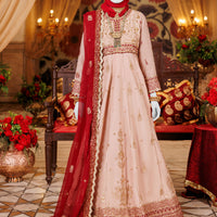 Chiffon Onion Pink Stitched Suit - J. Junaid Jamshed