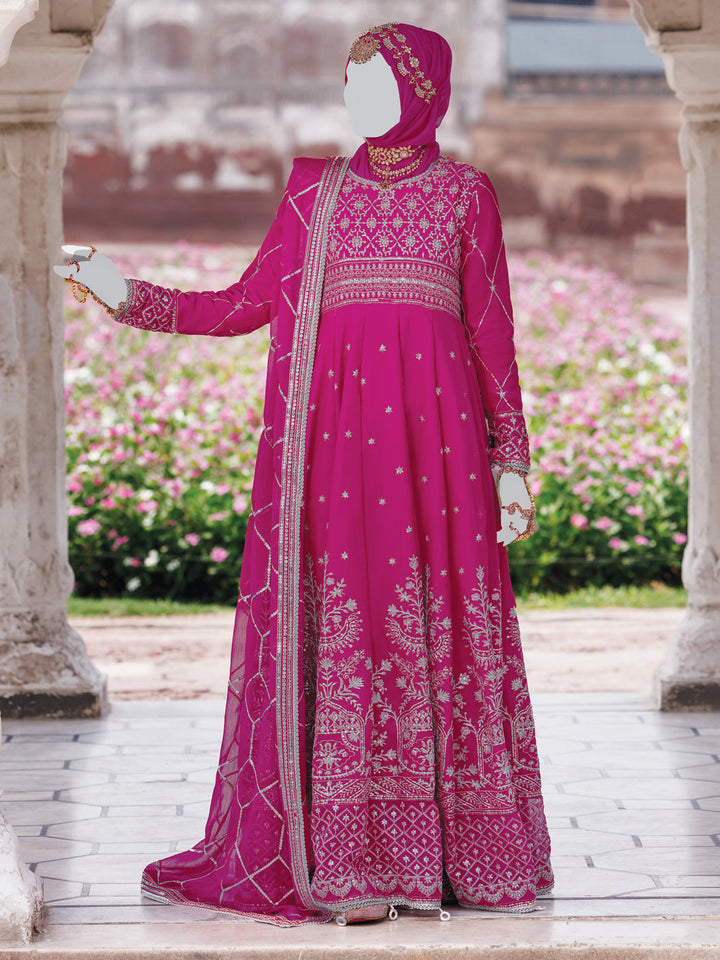 Chiffon Pink Stitched Suit - J. Junaid Jamshed