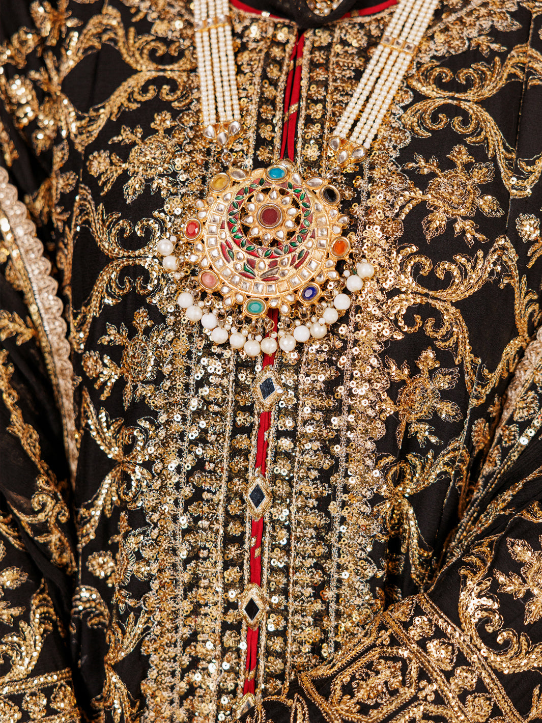 Chiffon Black Stitched Suit - J. Junaid Jamshed