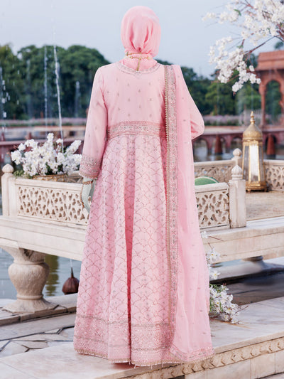 Chiffon Pink Stitched Suit - J. Junaid Jamshed