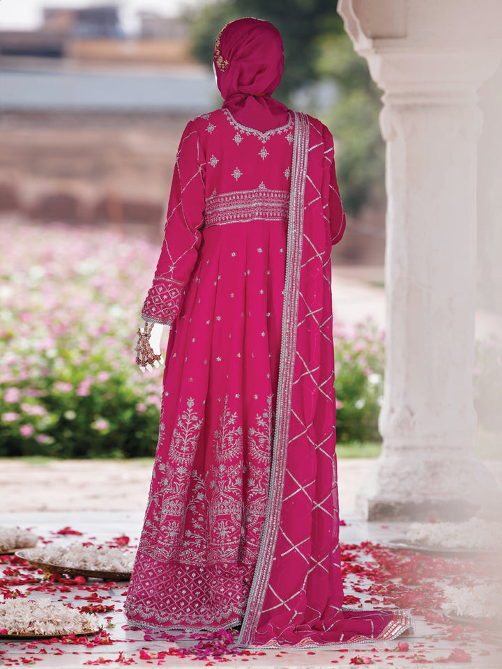 Chiffon Pink Stitched Suit - J. Junaid Jamshed