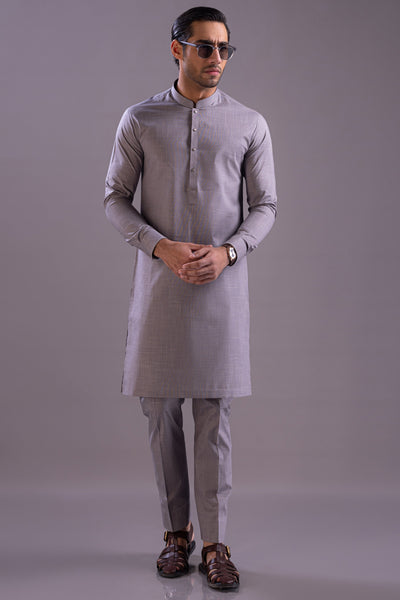 Cotton Grey Kurta Trouser - Cast & Crew