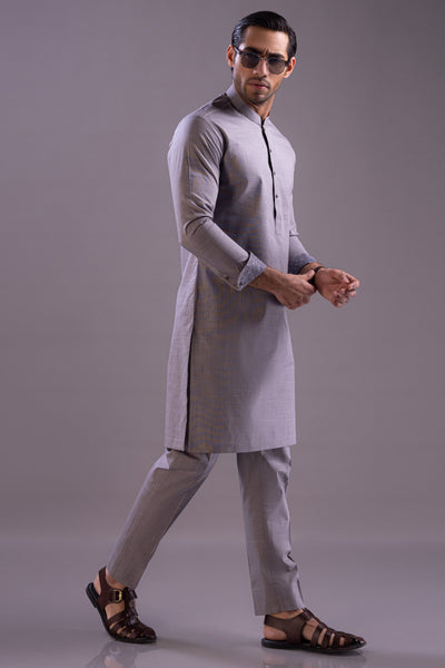 Cotton Grey Kurta Trouser - Cast & Crew