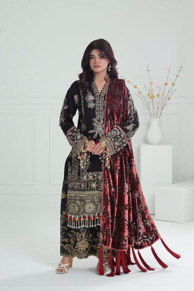 Design 1A - Sana Safinaz Winter Luxury Stitched Collection