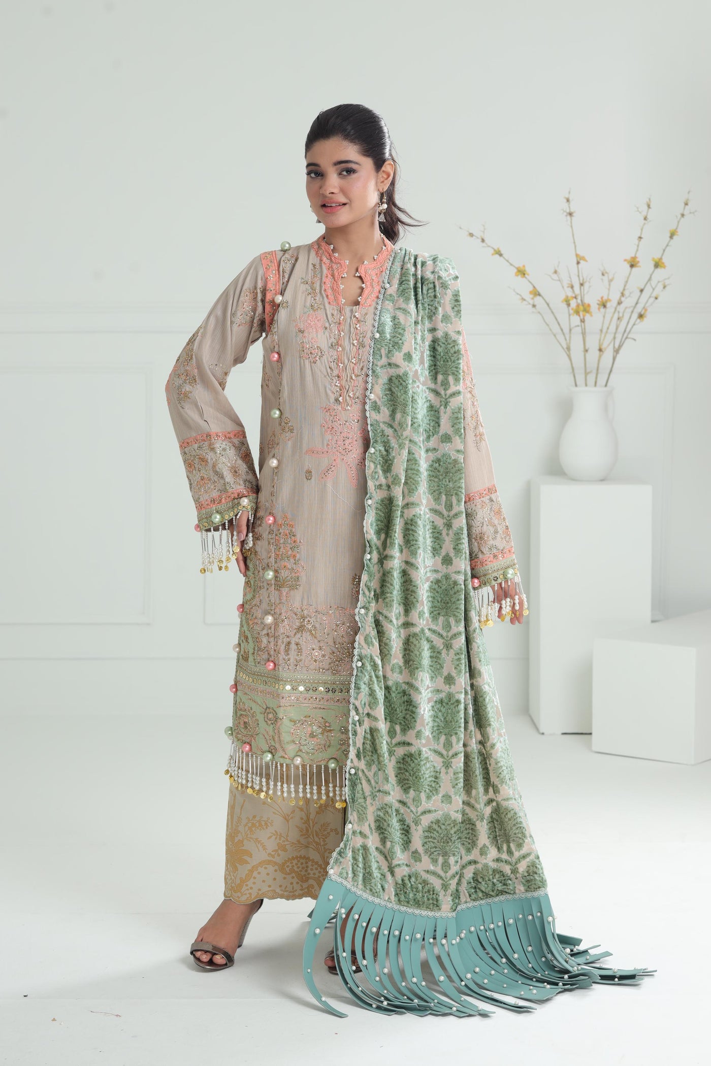 Design 1B - Sana Safinaz Winter Luxury Stitched Collection