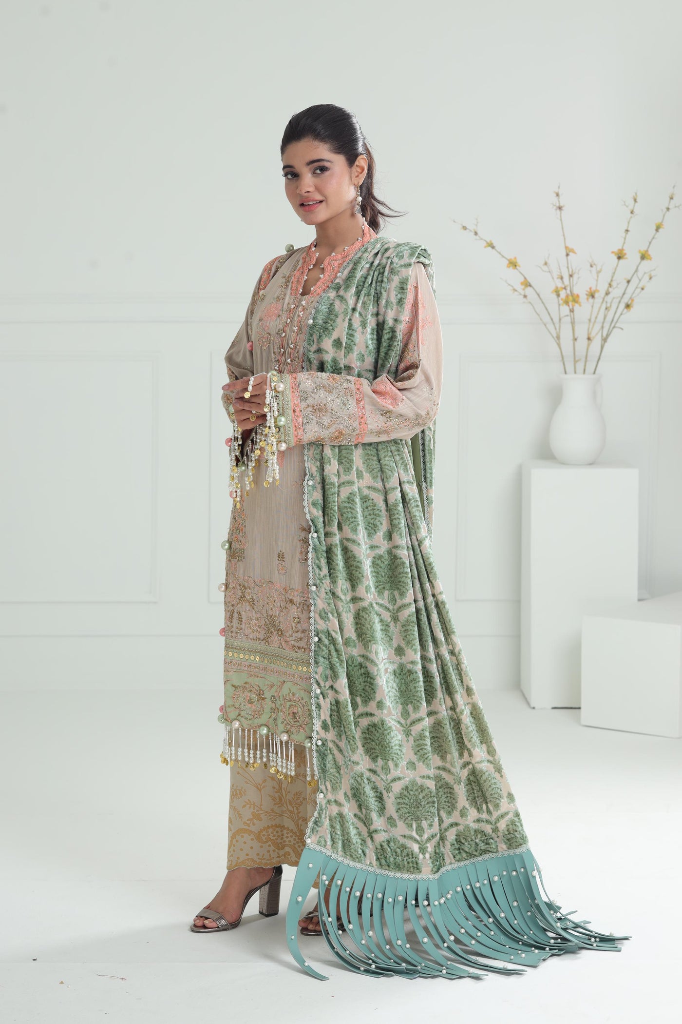 Design 1B - Sana Safinaz Winter Luxury Stitched Collection