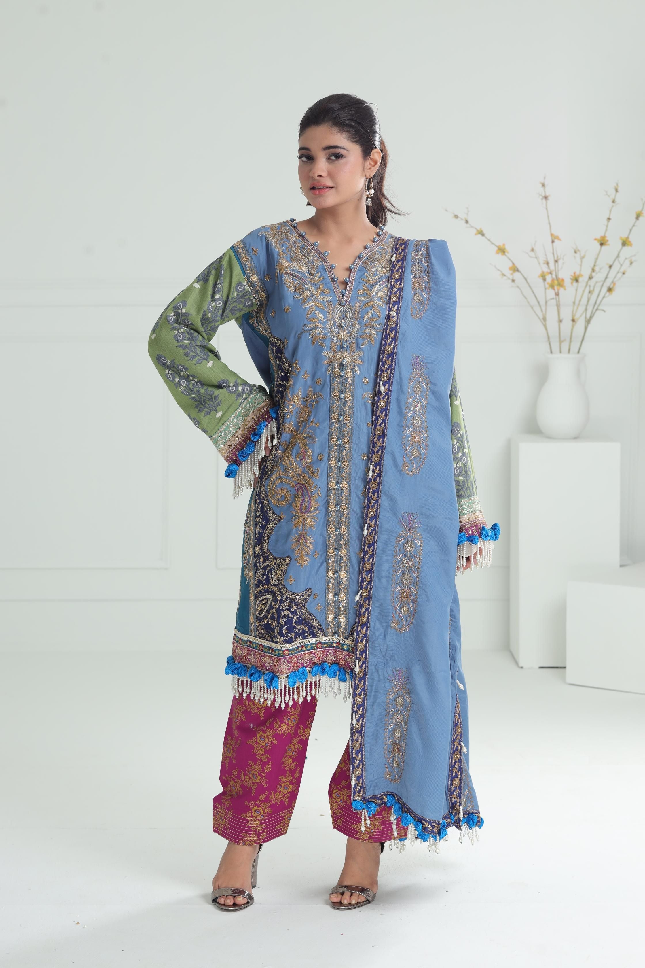 sana様2点セット Design 2B - Sana Safinaz Winter Luxury Stitched Collection – Janan