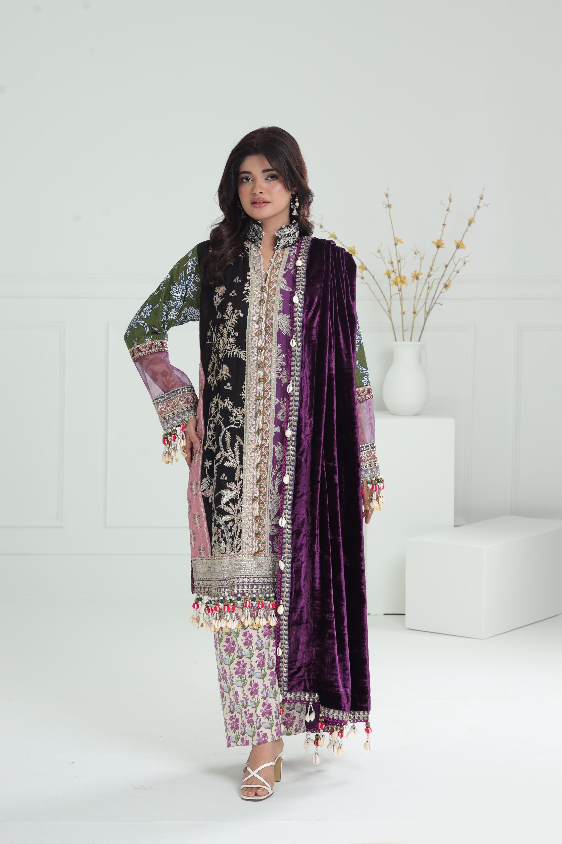Saruwa2♡ Design 6A - Sana Safinaz Winter Luxury Stitched Collection – Janan