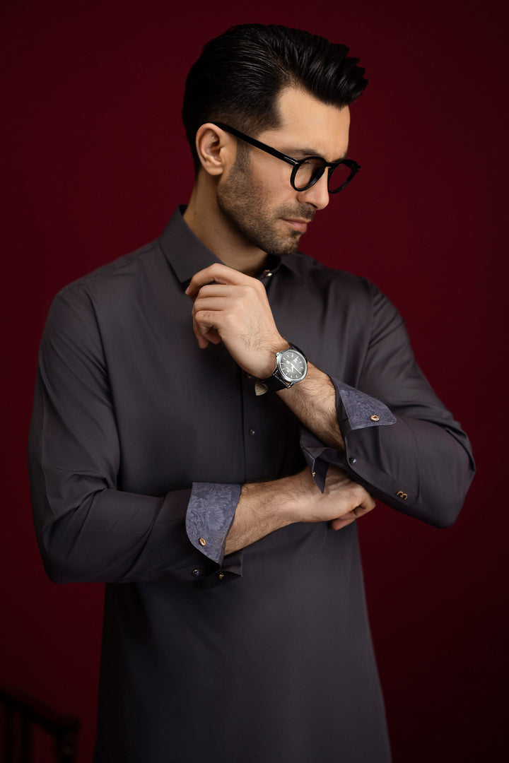 Blended Charcoal Shalwar Kameez - Cast & Crew