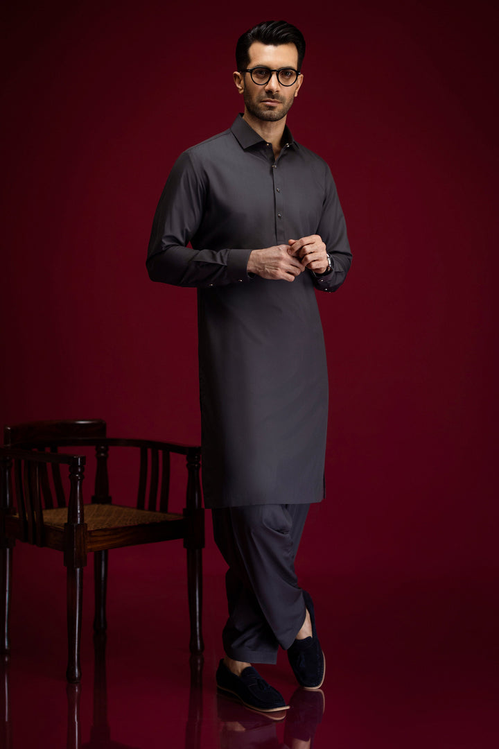 Blended Charcoal Shalwar Kameez - Cast & Crew