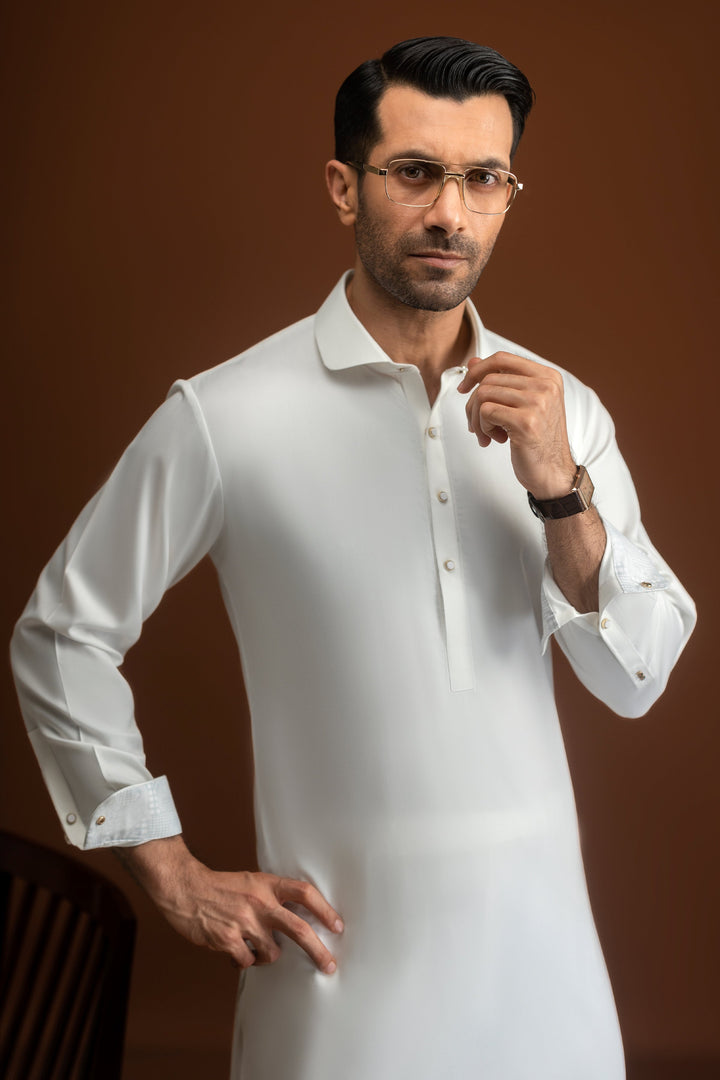 Blended Off White Shalwar Kameez - Cast & Crew