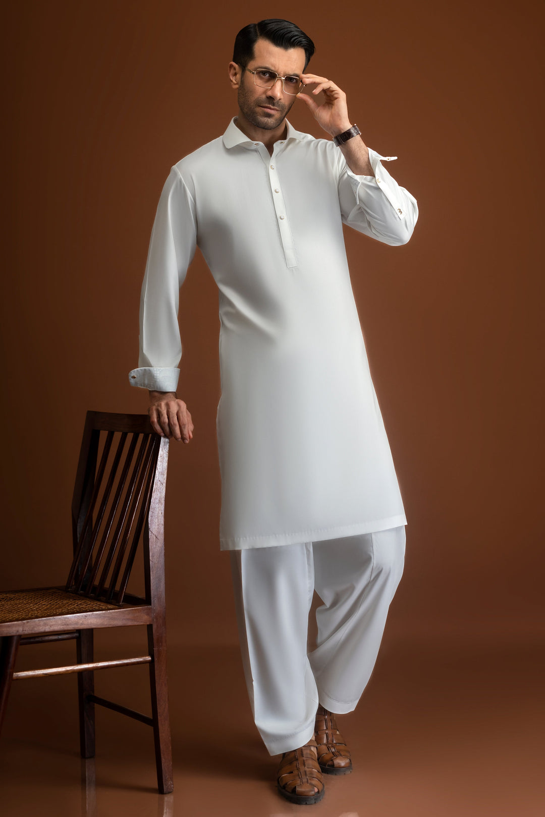 Blended Off White Shalwar Kameez - Cast & Crew
