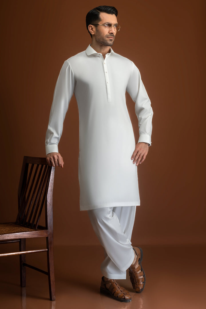 Blended Off White Shalwar Kameez - Cast & Crew