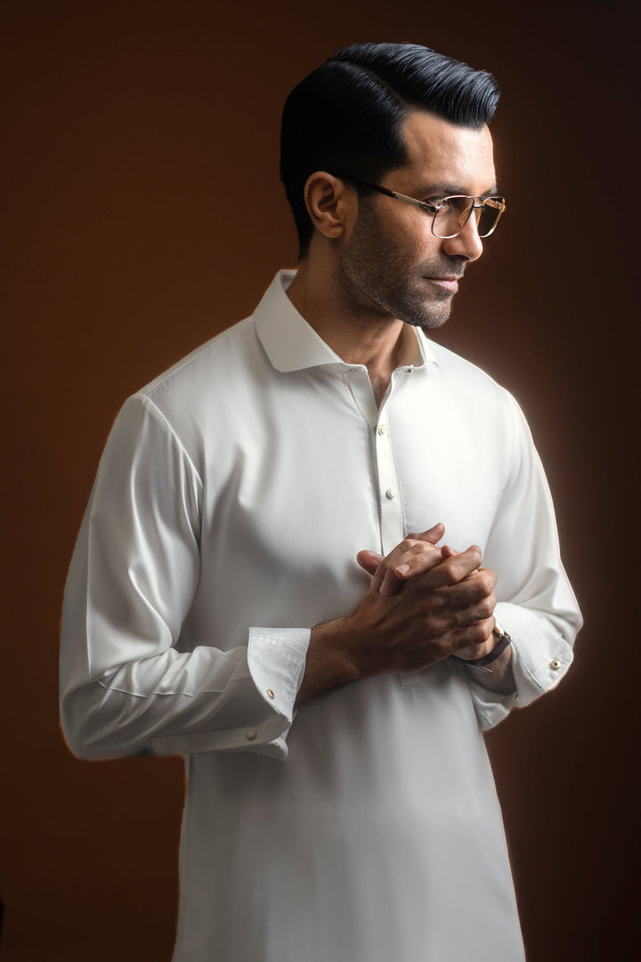 Blended Off White Shalwar Kameez - Cast & Crew