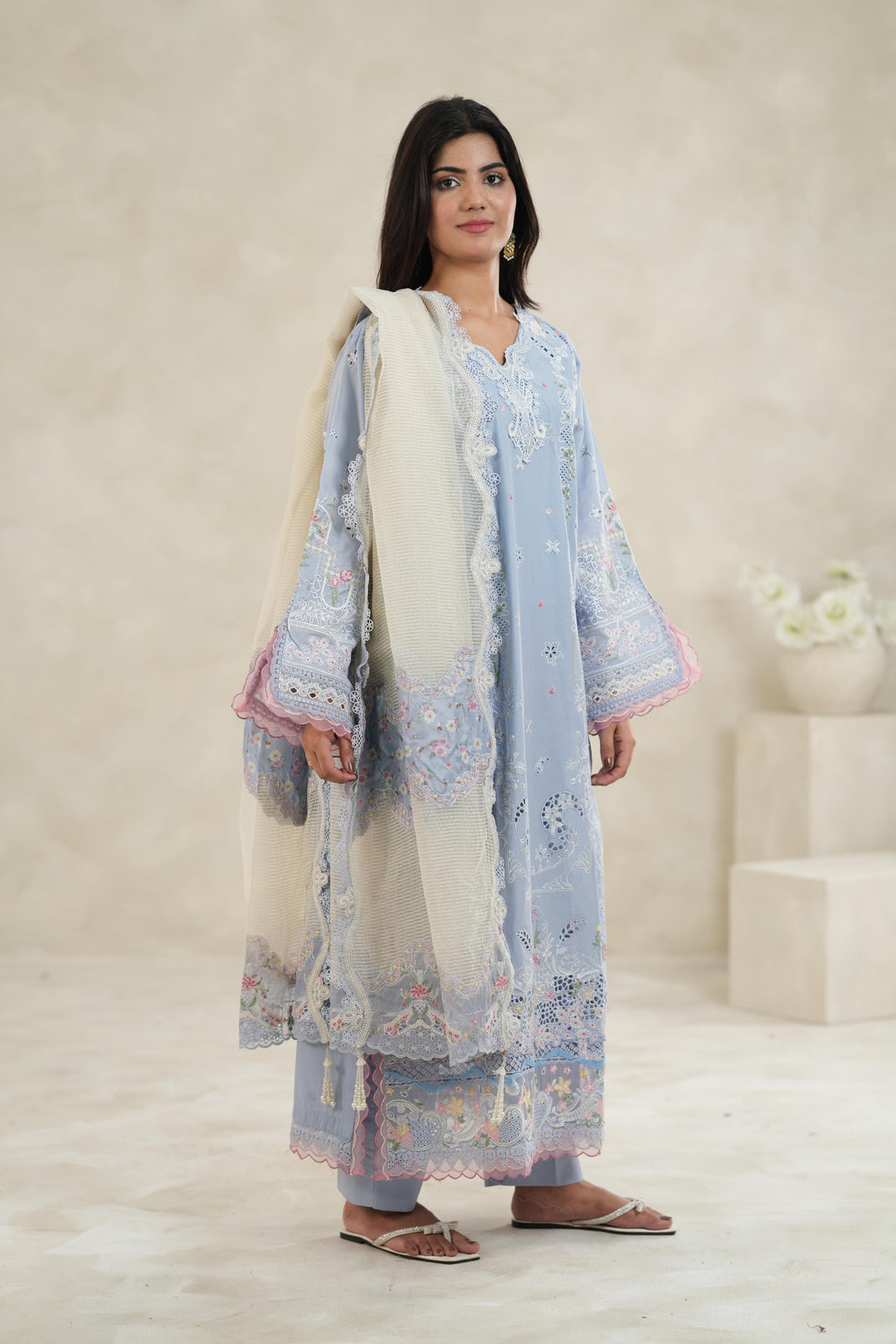 Zayna - Qalamkar Sahil Luxury Stitched