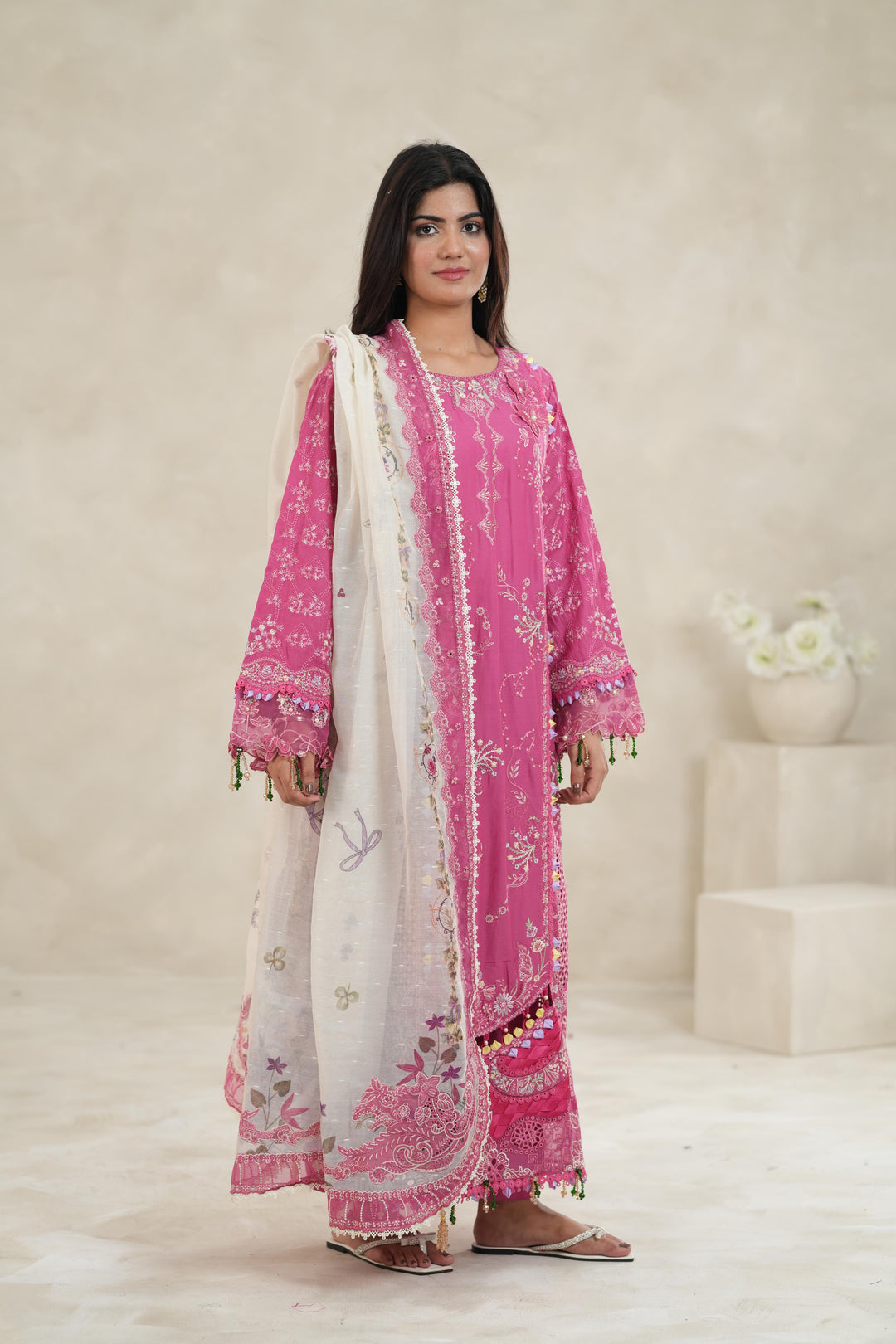 Tara - Qalamkar Sahil Luxury Stitched