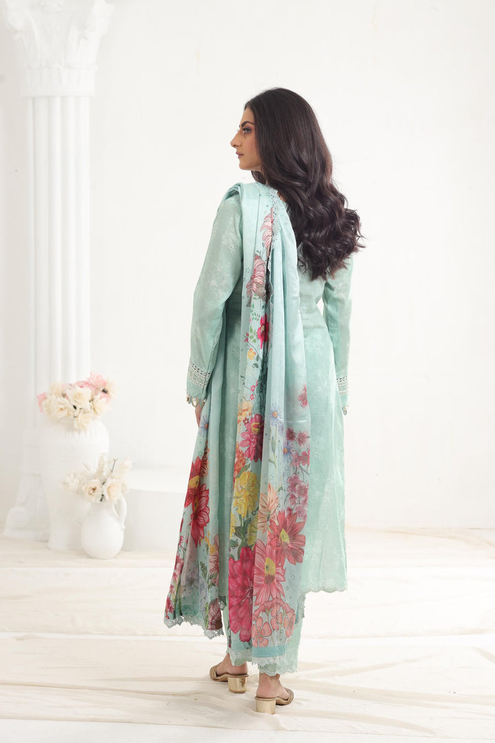 Sage - Farasha Seraya Stitched Lawn SS'24