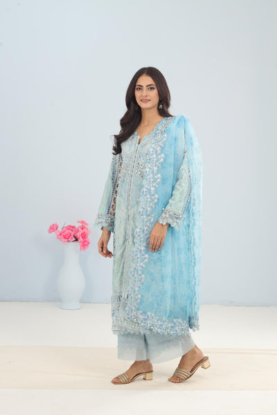 Serene Sapphire - Afrozeh The Painted Garden Collection