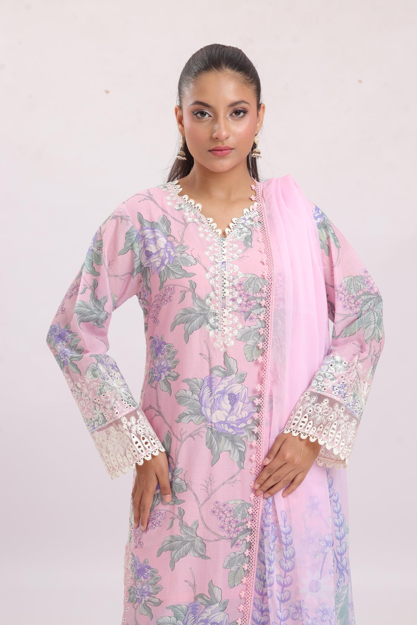 Skyflora - Ayzel Printed Embroidered Stitched