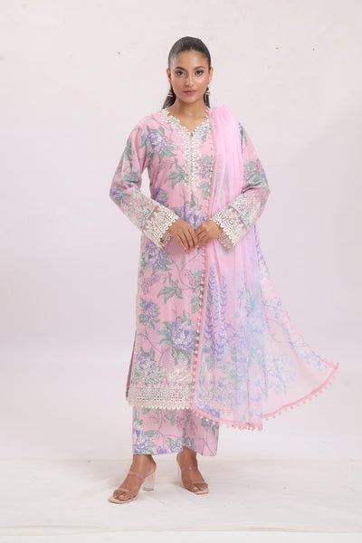 Skyflora - Ayzel Printed Embroidered Stitched