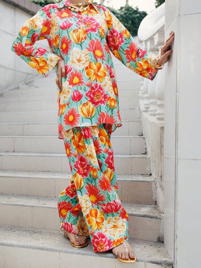 Lawn Multicolor Stitched Suit - J. Junaid Jamshed