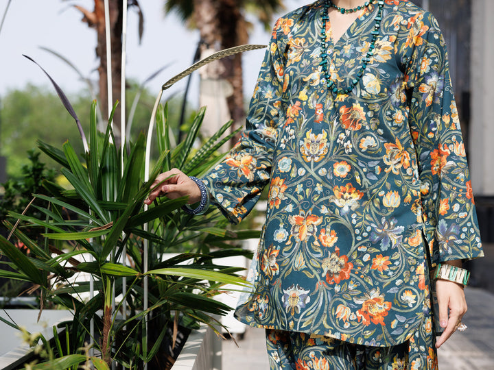 Lawn Teal Green Stitched Suit - Almirah