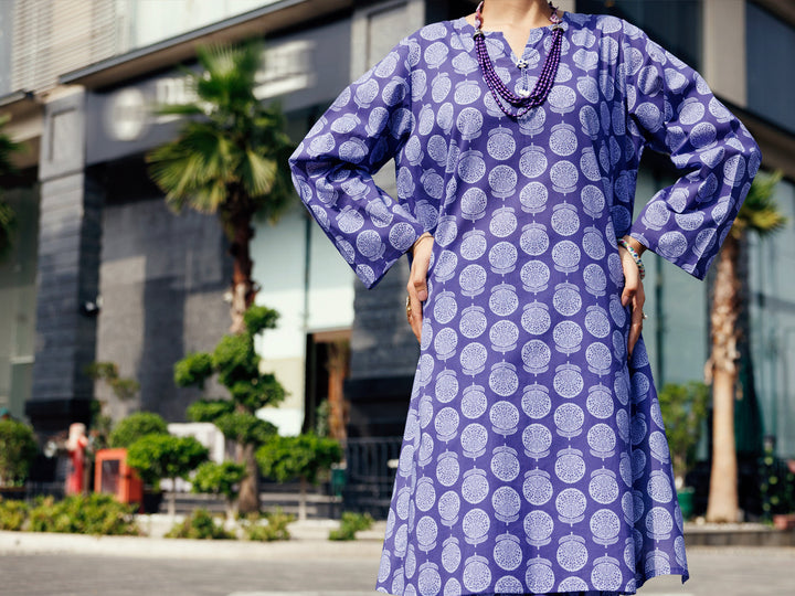 Lawn Blue Stitched Suit - Almirah