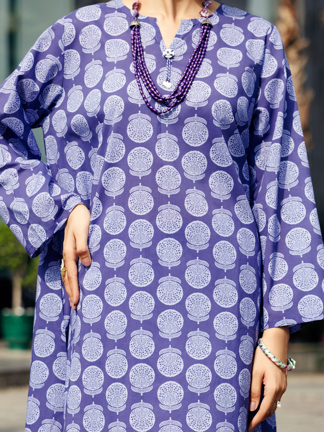 Lawn Blue Stitched Suit - Almirah