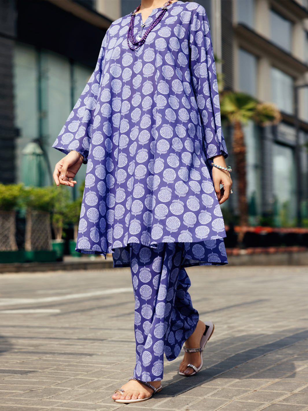 Lawn Blue Stitched Suit - Almirah