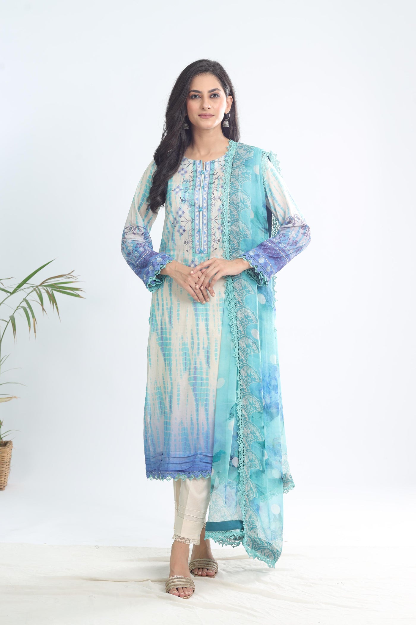 Lawn Multi Stitched Signature Prints - Nureh