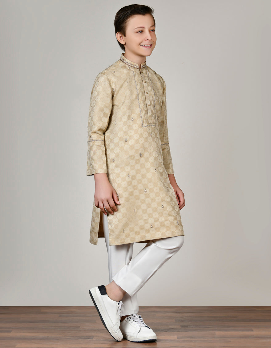 Polyester Brown Special Kurta - J. Junaid Jamshed